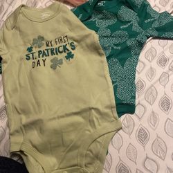 2 onesies St. Patrick’s day