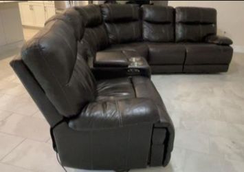 Reclinable Brown L Sectional Couch