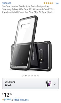 Samsung Galaxy S10e Clear black Slim Fit Case