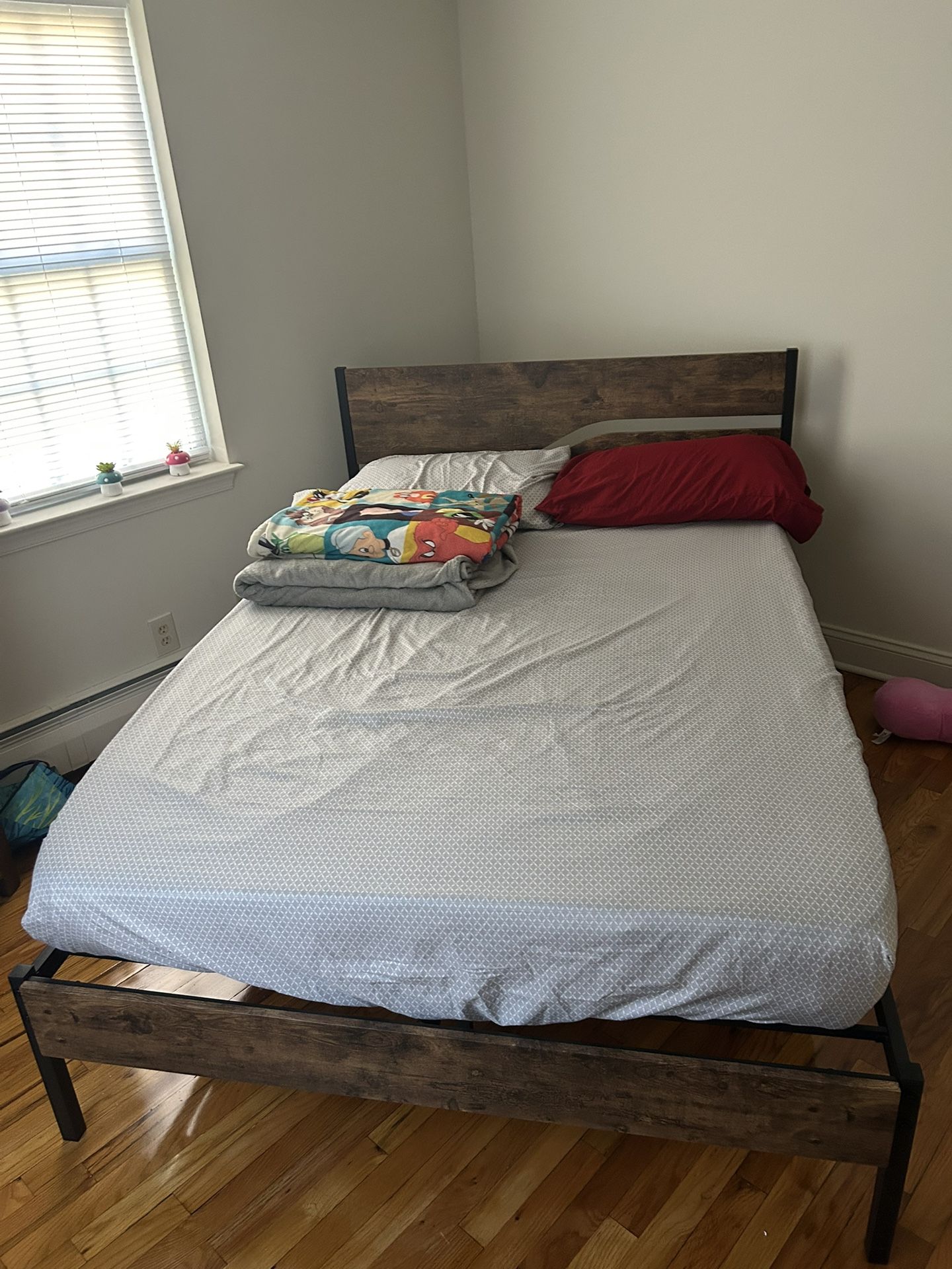 Full Bed Frame With Full Mattress New