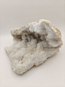 White Quartz Crystal Geode Cluster