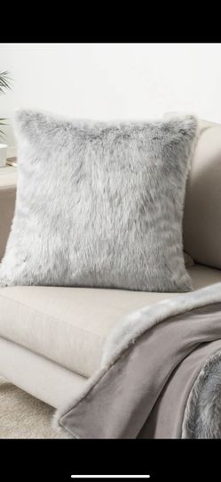 Ikea faux fur pillow sale