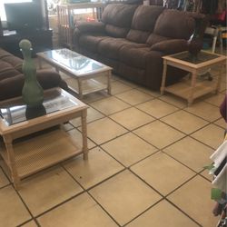 Rattan Coffee Table Set