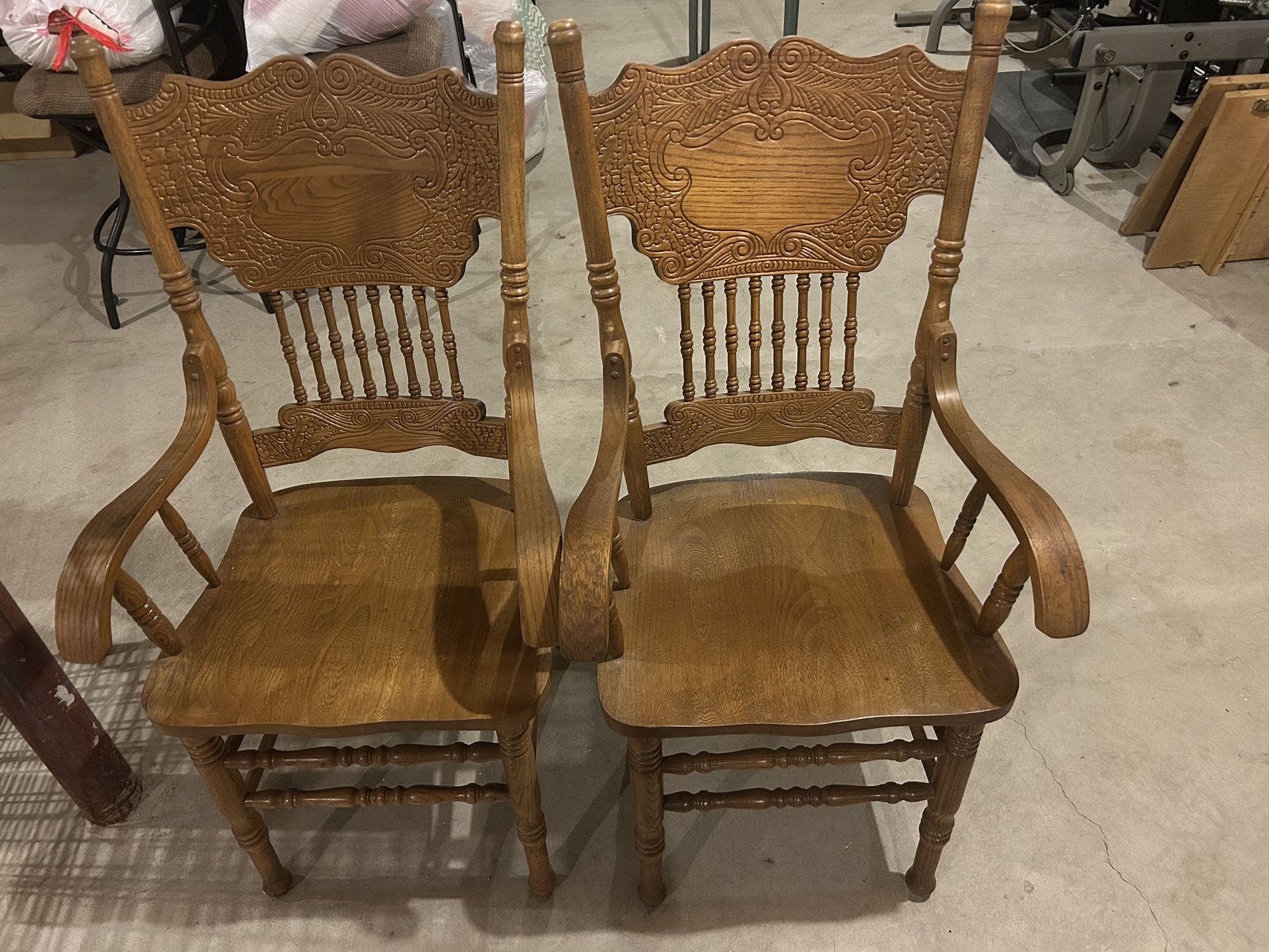 Wood Arm Chairs