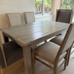 60 Inch Dining Table & Chairs 