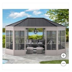 Sunjoy 12’ x 16’ Cape Blue Hardtop Screenhouse $2,000