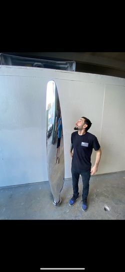 Polished airplane propeller