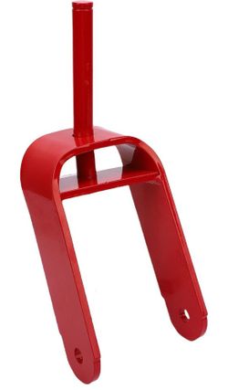 Red Caster Fork, Steel Caster Yoke, Caster Fork Assembly for Lawn Mower