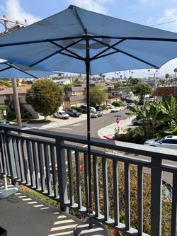 Patio umbrella and stand