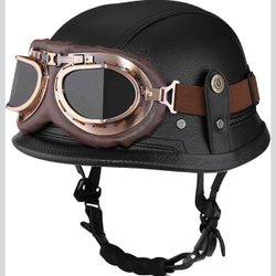 Motorcycle Half Helmet Retro German X(419)