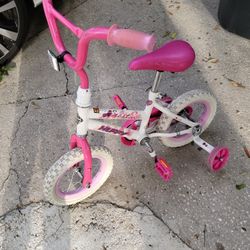 Pink Girls Bike With Training Wheels