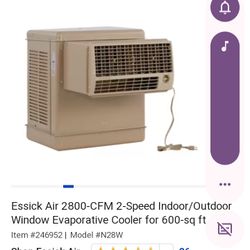 Indoor/Outdoor Window Evaporative Cooler