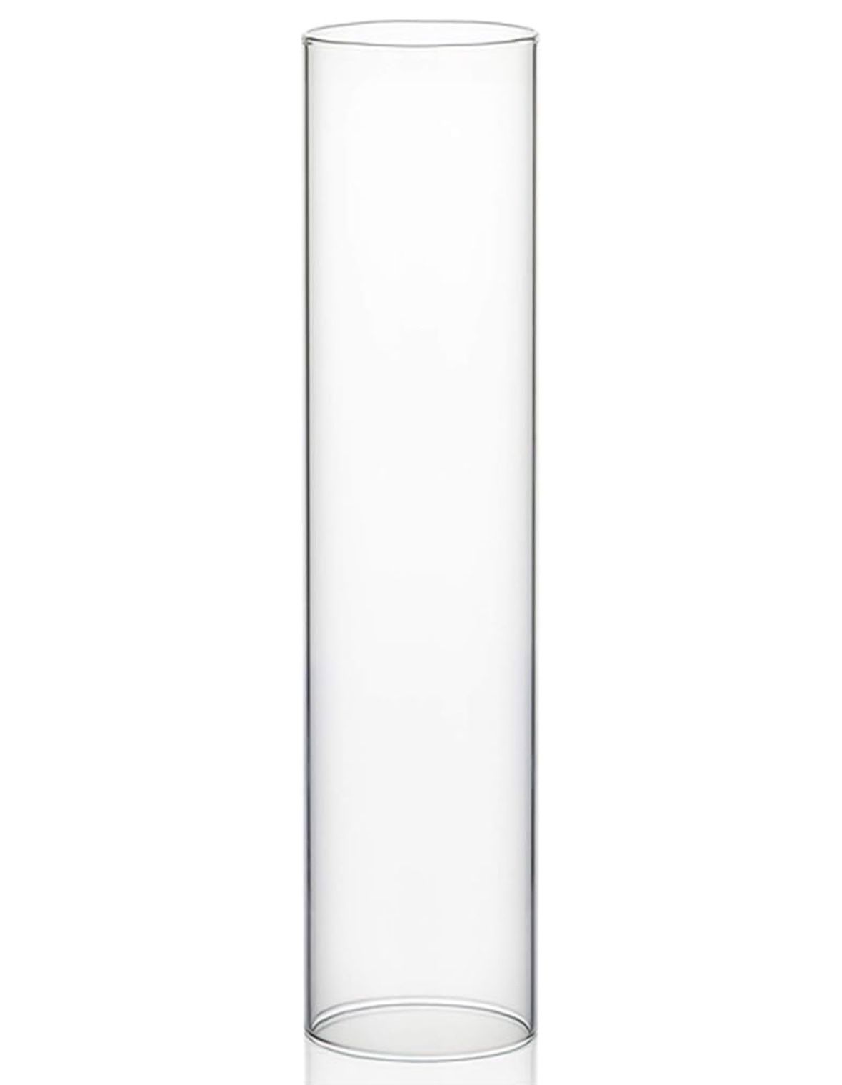 Set Of 12 Clear Hurricane Glass Chimneys For Candles