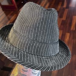 Ben Sherman Pin Stripped Fedora Hat 