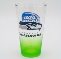 Seahawks Bud Light 16oz Drinking Glasses (Set of 4)