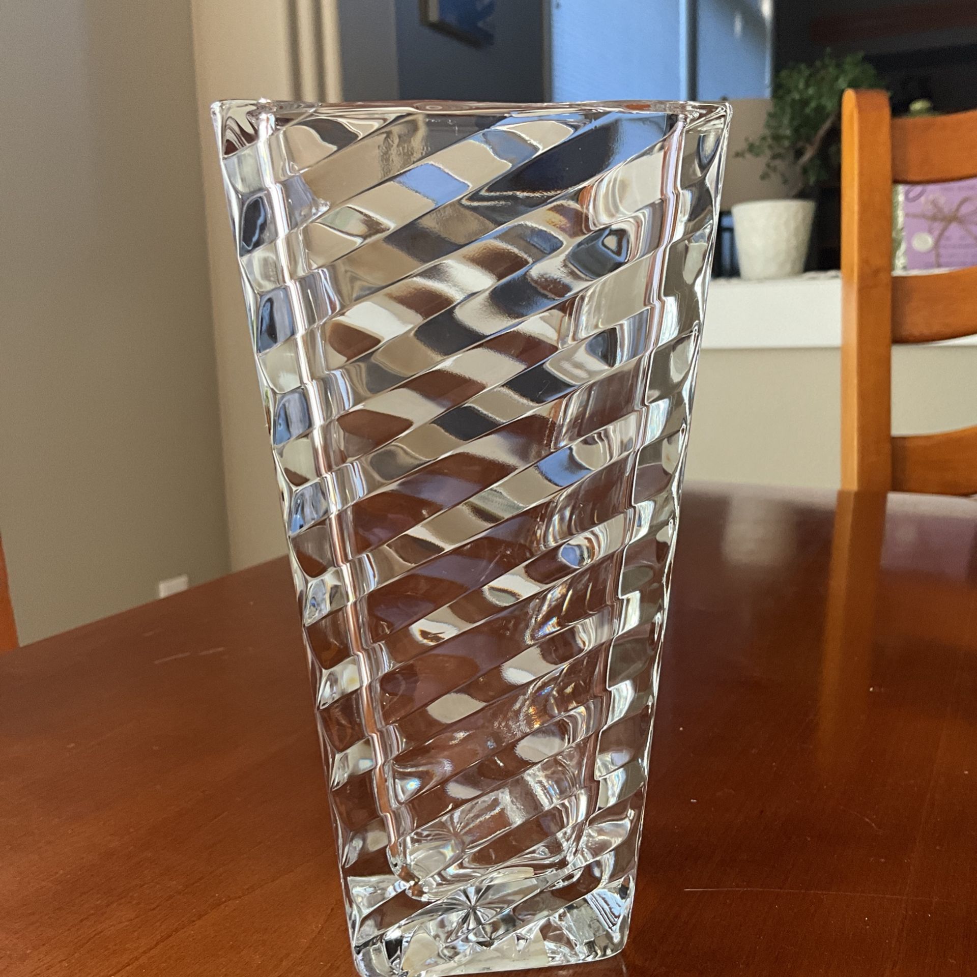 Vintage Mikasa Angles Crystal Vase