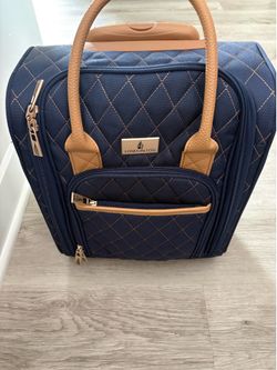 London Fog Queensbury 15.5" Underseater Luggage Bag Travelware Carryon TSA Approved Carry on Navy