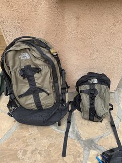 Northface Backpacking Back Pack With Small Pack As Well