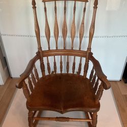 Vintage Pressback Rocking Chair
