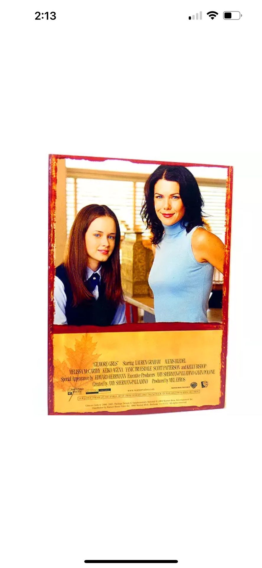 Gilmore Girls: The Complete First Season (DVD) Box Set Lauren Graham Alexis