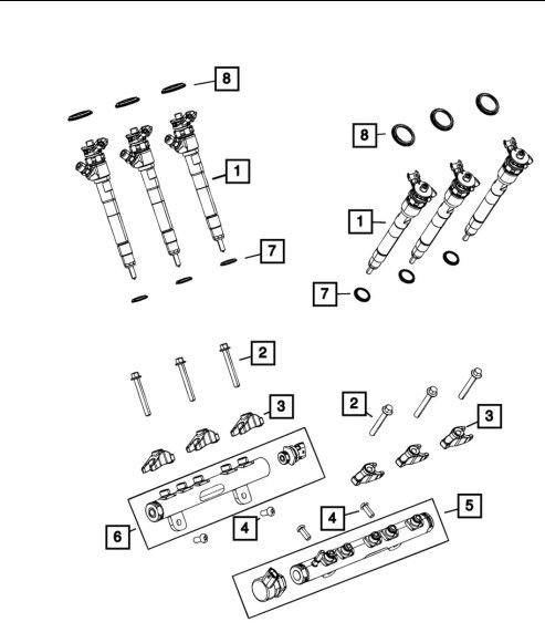 (6) Mopar Injector Set 3.0 Eco Deisel 