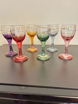 6 Colorful Shot Glasses