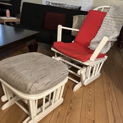 Gliding Chair and Ottoman Set