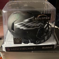 Jalen Hurts Signed Mini Helmet