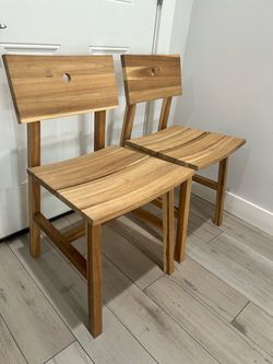 Solid Wood Dining Chairs Set of 2