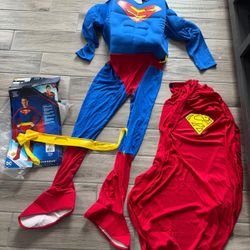 Muscle Chest Superman Costume Adult Size Small