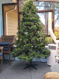 Artificial Christmas Tree with Multicolor Lights