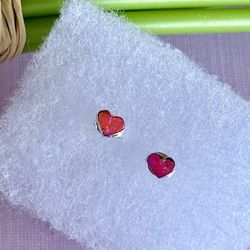 Pink Opal Heart Sterling Silver Studs 💕