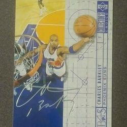 1994-95 Upper Deck Charles Barkley Phoenix Suns #392 Blueprint For Success Silver Autograph Basketball Card Vintage Collectible Trading Sports NBA Pro