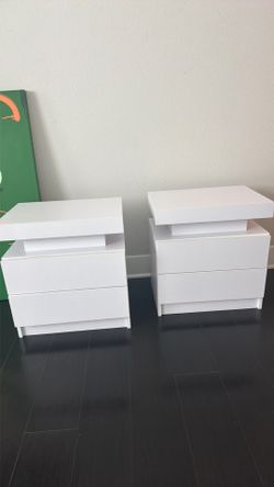 Matching White Kids Night Stands