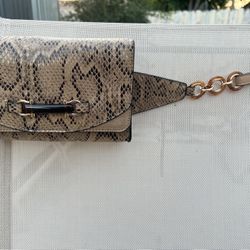 Top Shop Snake Skin Belt Bag
