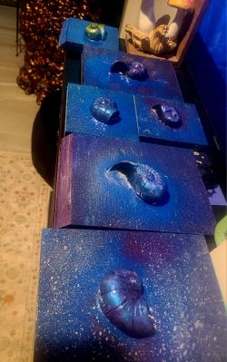 Hand sculpted sea shell art