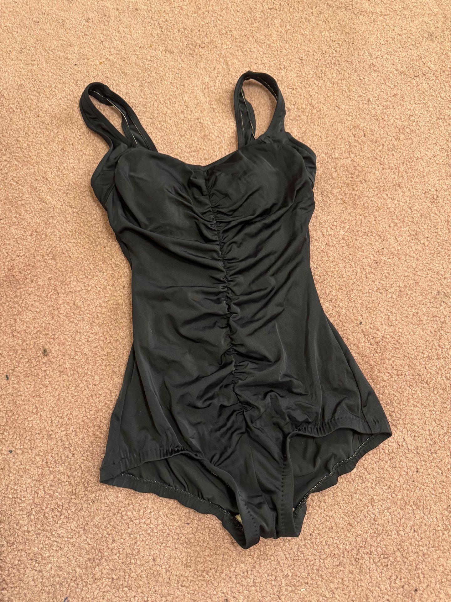 Medium 8 black vintage retro pin up swimsuit bathing suit One piece rockabilly