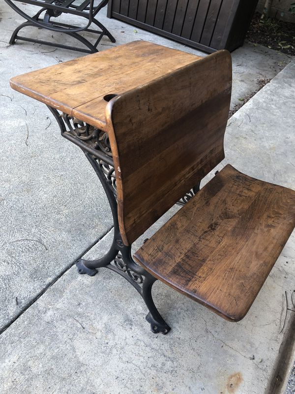 Antique Real Child School Desk 21x13x25 For Sale In Los Angeles