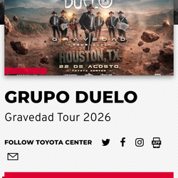 GRUPO DUELO Gravedad Tour 2026  sold out