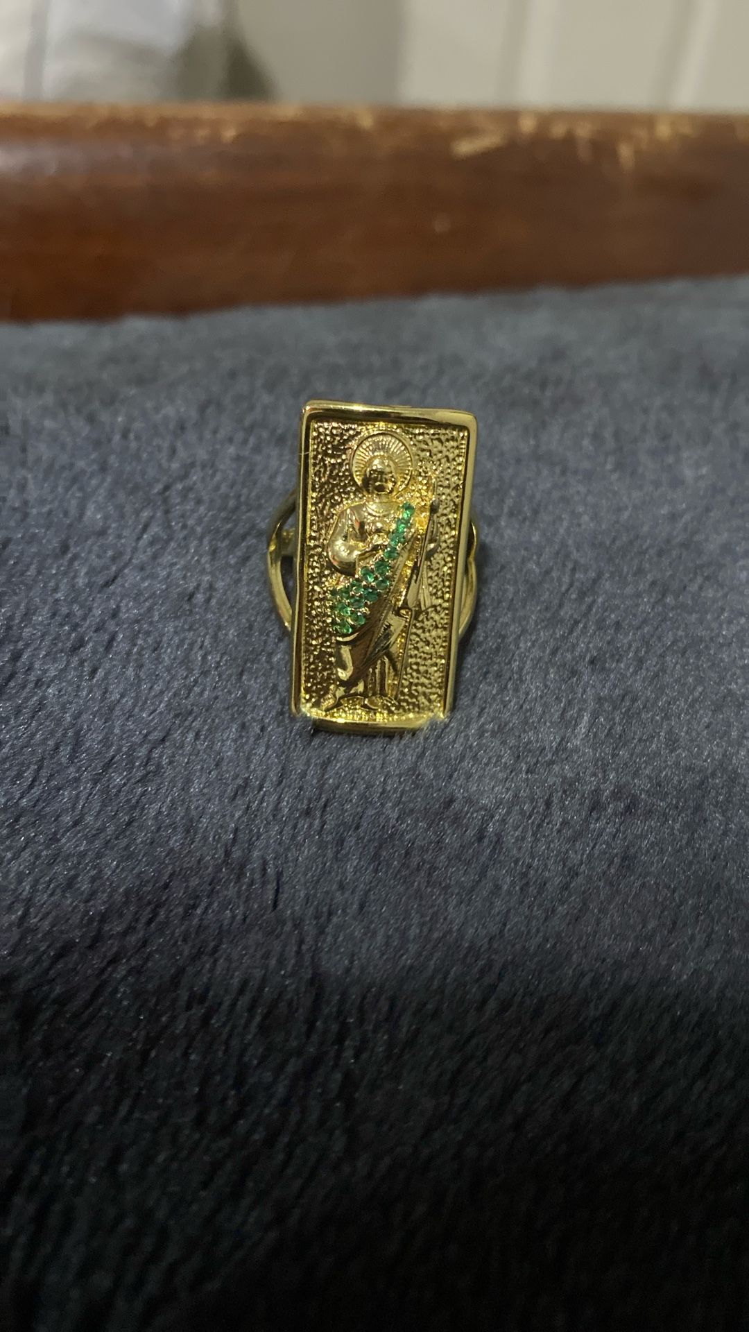 Gold Washed San Judas Ring 