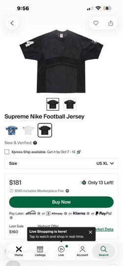 Supreme Nike Football Jersey