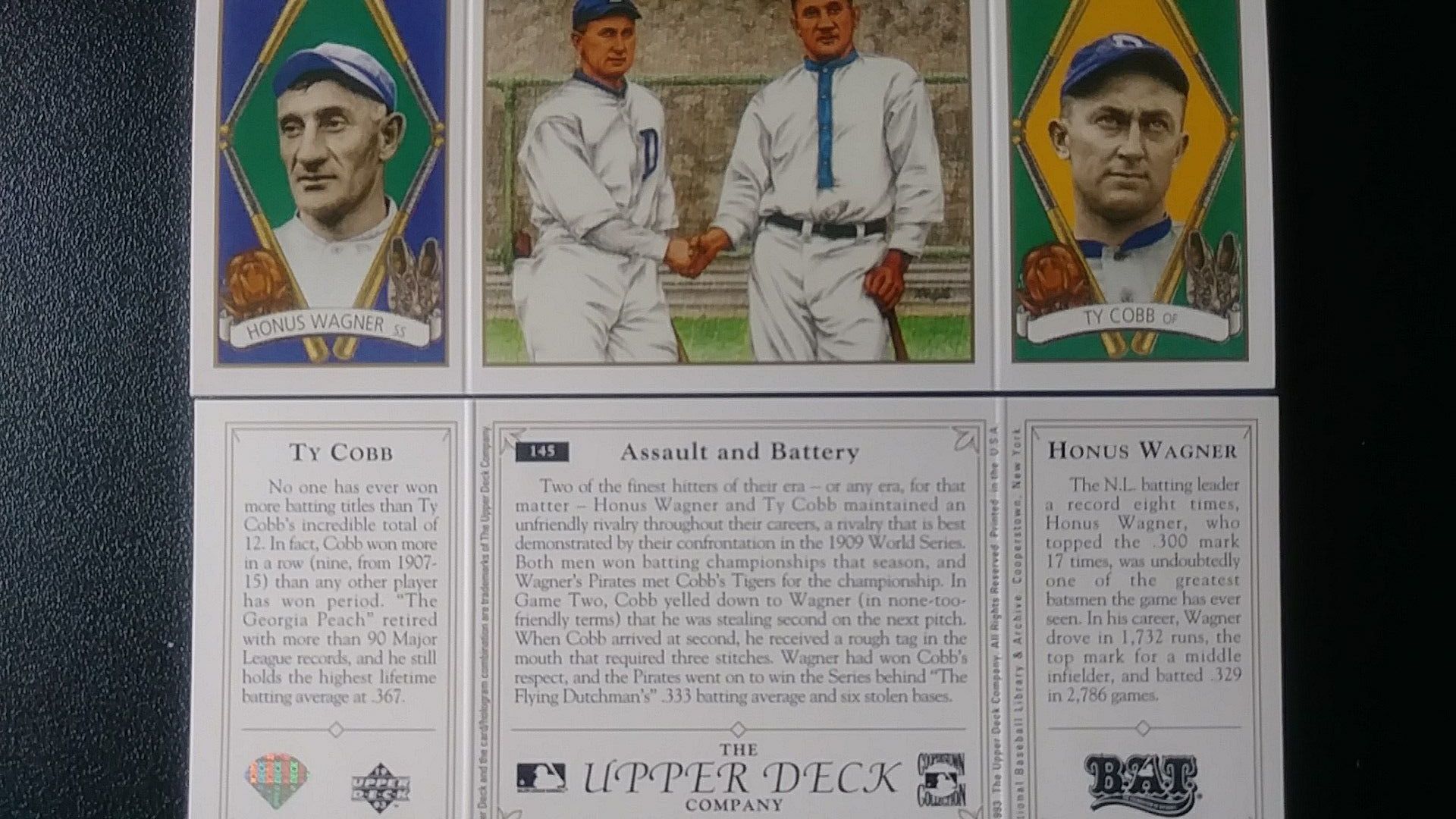 1993 Cobb Wagner Upper Deck B A T Triple fold