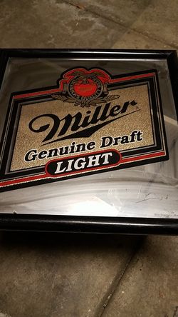 20x20 Miller beer bar mirror