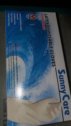 White Medium Latex Disposable Gloves