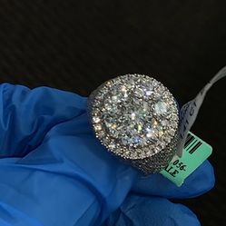 10k Gold With 6.8,CT Lab Diamond Ring 