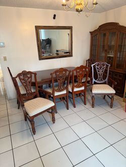 Dining Room set - Table for 6 plus China Cabinet, Buffet, Mirror