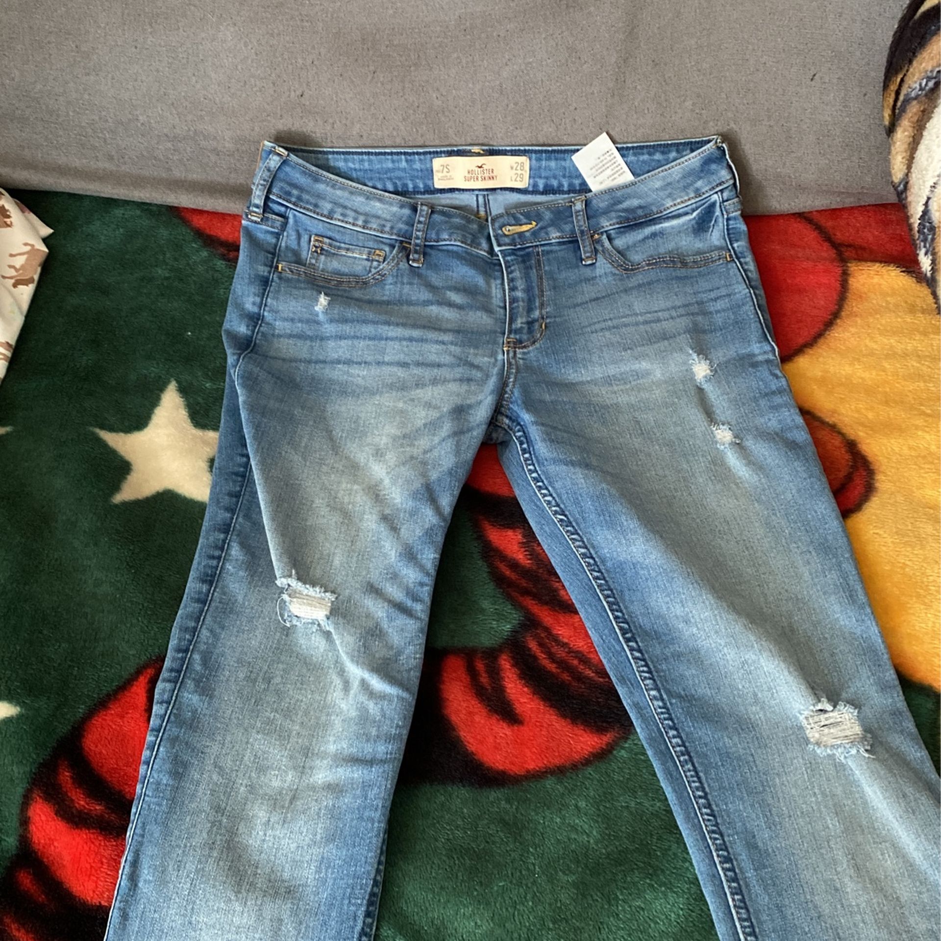 Low Rise Hollister Jeans 7s, Blue