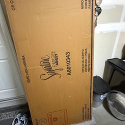 Signature DESIGN BY ASHLEY Dirkins Gray 28 in. W x 67 in. H Rectangle Wood Full Length Mirror