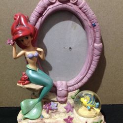 Disney's The Little Mermaid & Flounder Snow Globe/Picture Frame