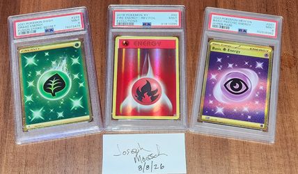 FS/NFT - PSA 9 - POKEMON ENERGY CARDS - LOT OF 3